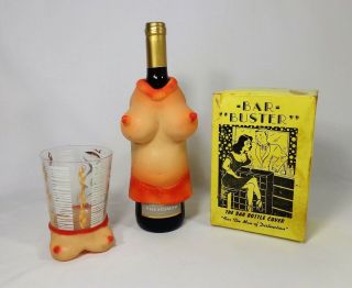 Vintage Bar Buster The Bar Bottle Cover For The Man Of Distinction W/orig Box