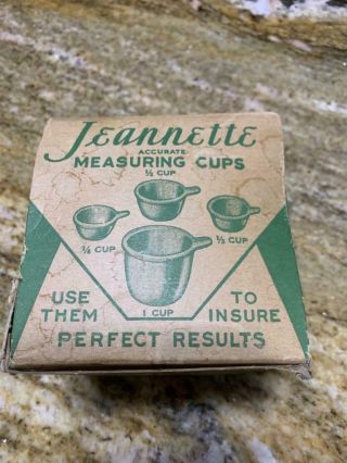 Box Only Jeannette Jadite Glass Measuring Cup Box Only