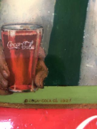 1927 Coca Cola Metal Serving Tray The Soda Jerk 6