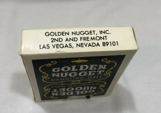 Vintage Golden Nugget Black Deck Gambling Hall Playing Cards Las Vegas Casino 7