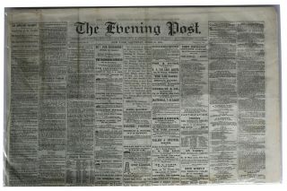 April 15 1865 The Saturday Evening Post Newspaper Abraham Lincolns Assassination