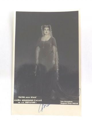 Ink Signed - Maria Meneghini Callas - Autographed Photograph