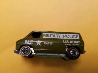 74 Mattel Hot Wheels Redline Military Police Us Army Van (163)