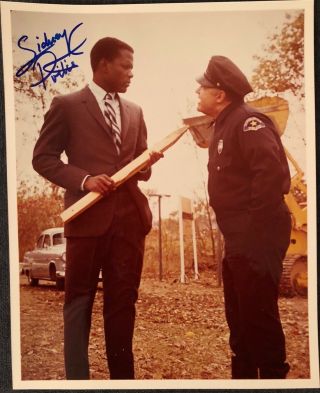 Sidney Poitier - In The Heat Of The Night - Signed Color 8x10 Photo -