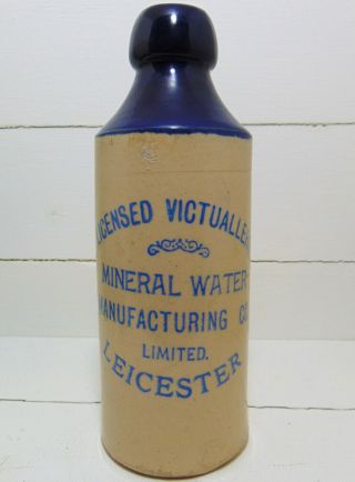 Blue Top & Print Leicester Ginger Beer - Licensed Victuallers C1900 