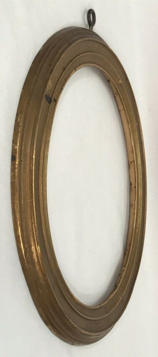 For Steve Only Antique 19th C Bass & Co.  Pale Ale Beer Oval Brass & Wood Frame 6