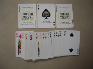 Golden Nugget Casino Las Vegas Deck of Cards Downtown Orange. 3