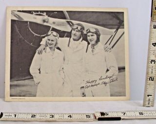 Captain Midnight Radio Show 1930s Skelly Oil Cast Photo With Patsy & Chuck