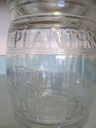 Planters Peanuts GLASS JAR & LID w/PEANUT on top 5