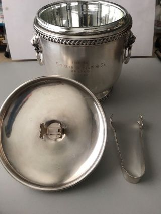 Vintage Sheffield Silver Co.  Ice Bucket From The Officers Of Section C4 USNPGS 3
