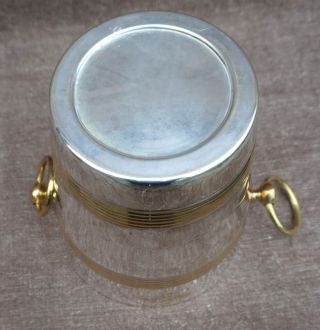 Vintage French Gilt Chrome Plate Champagne Wine Ice Bucket Ring 6