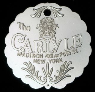 The Carlyle Hotel Room Key Fob York City Madison Ave Nyc Advertising
