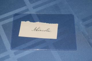 President Abraham Lincoln Signed Autographed Document Cut