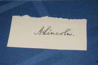 President Abraham Lincoln Signed Autographed Document Cut 2