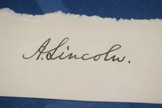 President Abraham Lincoln Signed Autographed Document Cut 3