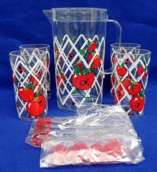 14pc Bloody Mary Pitcher Glasses Set Patio Pool Indoor/outdoor Barware 5257