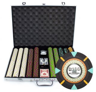 1000 Claysmith The 13.  5 Gram Clay Poker Chips Aluminum Case Set Custom