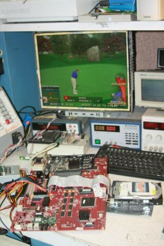 GOLDEN TEE COMPLETE 2006 JAMMA ARCADE RED CIRCUIT BOARD & HARD DRIVE PCB 5