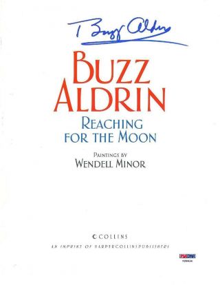 Buzz Aldrin Signed Reaching For The Moon Autographed Cover Page Psa/dna V20434