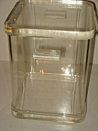 LARGE Vintage Mid Century Modern Acrylic Lucite Ice Bucket Art Deco Barware 1940 5