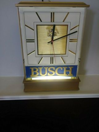 Vintage 1989 Anheuser Busch Beer Lighted Clock Sign Perfectly