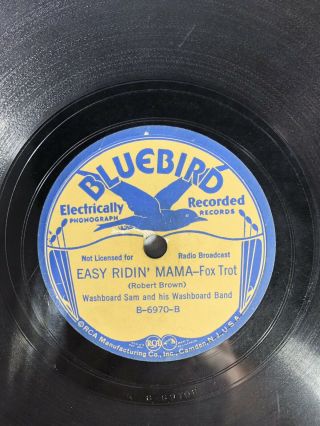 78 RPM LP Bluebird Records Vinyl Washboard Sam And His Washboard Band B - 6970 3