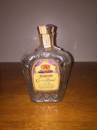 Vintage 1964 Seagrams Crown Royal Bottle