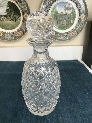 10 3/8 " Waterford Alana Cut Crystal Spirit Decanter W/stopper