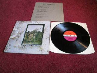 Led Zeppelin Iv Rare Stickered Labels Very Early Press A//3 B//3 Audio