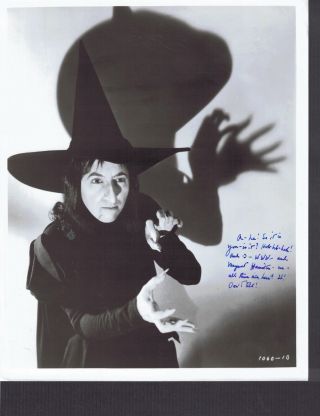 The Wizard Of Oz Margaret Hamilton Signed Autographed Wicked Witch 8x10 Photo