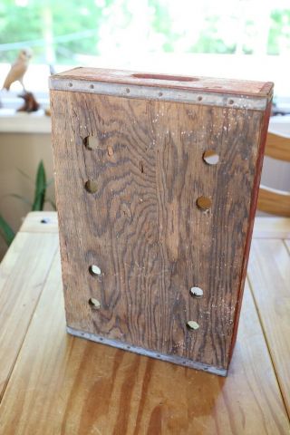 Vintage Dr.  Pepper Wooden Crate 4 6 Pack Slots Wichita KA 2