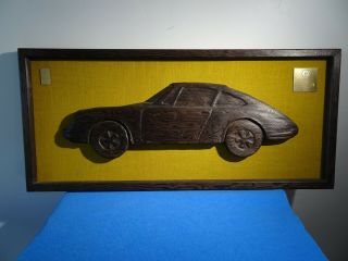 Vintage Xii 1970 Porsche Weekender Carved Wood Golden Gate Region Pca Signed