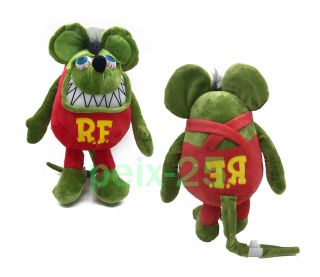 Anime Tales Of The Rat Fink Big Daddy Roth Green Plush Doll 12in Cute Toy Gift