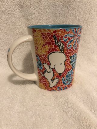 Snoopy Peanuts Mosaic Gibson 15 oz Coffee Mug.  (Set Of 4) 2