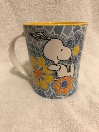 Snoopy Peanuts Mosaic Gibson 15 oz Coffee Mug.  (Set Of 4) 4