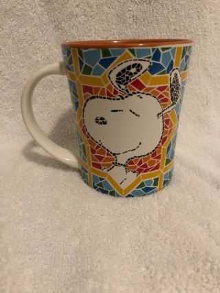 Snoopy Peanuts Mosaic Gibson 15 oz Coffee Mug.  (Set Of 4) 8