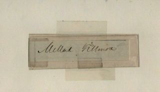 Millard Fillmore Hand Signed Autographed Clip W/coa - 13th Us President