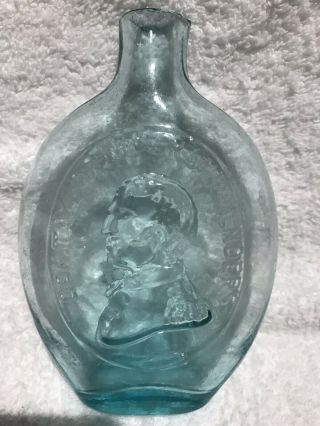 Vintage Washington Taylor Flask Aqua Color 5 1/2 “