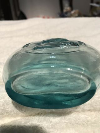Vintage Washington Taylor Flask Aqua Color 5 1/2 “ 3