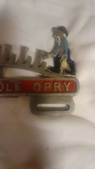 Old Nashville Tenn.  Grand Old opry Metal License Plate Topper 2