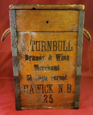Turnbull Brandy & Wine Liquor Box Bottle - Codd & Rylands 1881 - 84 Scotch Blender