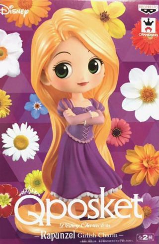 Japan Disney Q Posket Girlish Charm Tangled Rapunzel A Color Banpresto Authentic