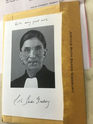 Autograph Justice Ruth Bader Ginsburg Photo 4