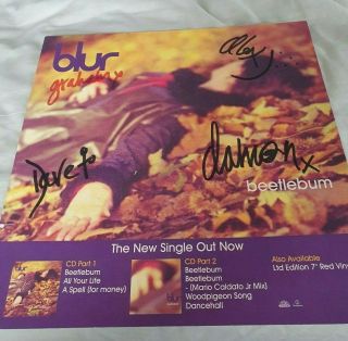 Blur - Beetlebum - 12 " Record Flat Display Item - Fully Signed By All