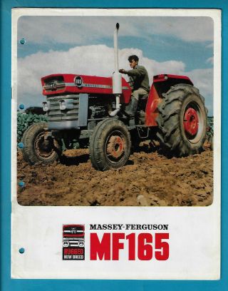 Massey Ferguson Mf165 Tractor 20 Page Brochure Plus Flap