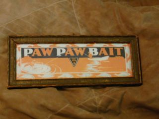 Paw Paw Bait Company Fishing Lures Advertising Print Sign Paw Paw,  Michigan