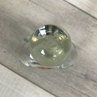 RARE Porsgrund Farmer ' s Rose Pattern Glass Decanter Bottle with Stopper 7.  5 