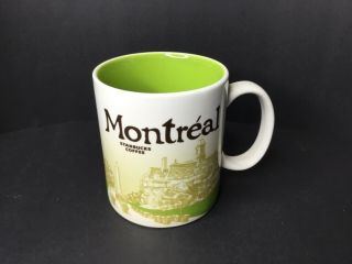 Starbucks Montreal Mug Global Icon City Hall Hotel Ville Green Inside 16 Oz 2012