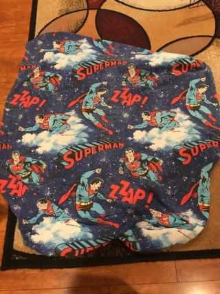 Vintage 1978 Superman Fitted Twin Bed Sheet.