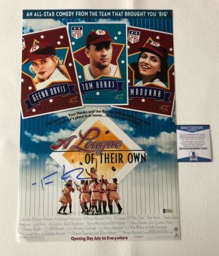 Tom Hanks Signed Auto A League Of Their Own 12x18 Photo Poster Beckett Bas 4